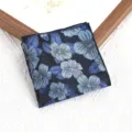 Vintage bloemen pochet voor heren, elegante blauwe pak zakdoek voor formele weddings. - Blauw Begonia Pochet