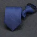 Blue zipper necktie close-up view, showing detailed fabric texture and abstract pattern design. - 8cm Blue Snowflake Zipper