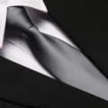Men business formal grey tie detail shot, professional quality suit matching accessory - 8cm Light Gray Solid Zipper