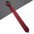 Cravatta con cerniera a righe rosse per uomo donna, cravatta formale per affari e matrimoni. - 6cm Rosso Vino Scuro Motivo Zip