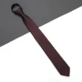 Cravatta con cerniera bordeaux uomo donna, cravatta pigra matrimonio affari tinta unita. - 6cm Rosso Vino Elegante Zip