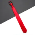 Cravatta a Strisce Rosse con Zip Uomo Donna Formale Matrimonio Lavoro Cravatta Facile - 6cm A023 Zip
