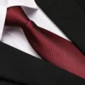 Classic red striped formal business necktie for men, elegant professional work suit accessory variant. - 8cm Burgundy Fashion Classic Zipper