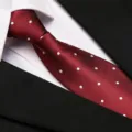 Red polka dot business necktie for men, formal wear classic tie for wedding and office work. - 8cm Festive Red White Dot Zipper