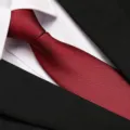 Classic red business necktie with textured fabric, ideal for professional work and formal occasions. - 8cm Burgundy Small Grid Zipper