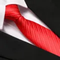 Classic red striped necktie for men, elegant business formal wear accessory for professional office use. - 8cm D04 Zipper