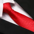 Red patterned necktie for men business formal wear wedding office career matching tie variant. - 8cm D12 Handmade