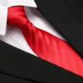 Classic red striped tie for men, elegant business formal necktie matching suit and shirt. - 8cm D18 Zipper