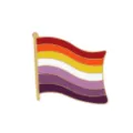 Cute cartoon stripe flag metal alloy brooch pin fashion clothing bag accessory badge - Style 1