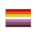 Cartoon striped flag alloy lapel pin cute enamel badge clothing accessory jewelry item - Style 2