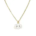 Cute cartoon smiling white cloud pendant necklace gold color chain collar jewelry gift - Gold Chain / White Cloud