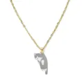 Gold-tone chain necklace featuring a cute hanging cat pendant, perfect for daily wear. - Gray Cat