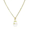 Cute cartoon milk bottle pendant necklace with gold chain, enamel design for sweet daily wear. - Gold Chain / White Milk Can