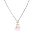 Cute cartoon milk bottle pendant necklace silver chain sweet jewelry gift for girls. - Gold Chain / Blue Milk Can