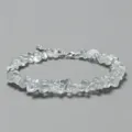 Bracelet de pierres de cristal transparent avec fermoir reglable style plage ete mode - Quartz Clear (BZB2001)