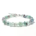 Bracelet en copeaux de cristal naturel multicolore bijou de plage gemme fait main chaîne de cheville - Fluorite Colorée (BZB2001)
