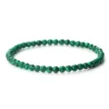 Bracelet de perles en malachite verte bracelet de pierres précieuses rondes élastiques - Vert (4mm)