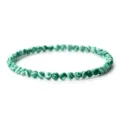 Bracelet de perles rayées vertes bijoux élastiques pierre ronde bracelet accessoire mode - Vert Clair (4mm)