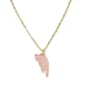 Simpatico gatto rosa pendente colore oro collana catena clavicola moda gioiello accessorio - Gatto Rosa
