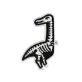 Black and white alloy dinosaur skeleton brooch pin badge fashion apparel accessories - Style B (BH2058)