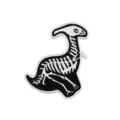 Black and white dinosaur skeleton enamel pin alloy brooch badge creative clothing accessory - Style D (BH2058)