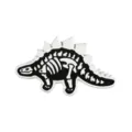 Black and white alloy dinosaur skeleton brooch, cute Stegosaurus enamel pin badge. - Style G (BH2058)