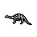 Stylish black and white alloy dinosaur skeleton enamel pin brooch for clothes decoration - Style H (BH2058)