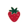 Leuke cartoon aardbei emaille broche legering badge voor kleding hoeden decoratie. - Aardbei