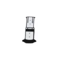 Detailed close-up of a stylish coffee maker shaped enamel pin badge, perfect accessory. - AeroPress Style (BH047)