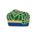 Spilla in smalto vaso di piante verdi simpatico distintivo metallo accessorio vestiti - Paglia