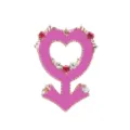 Spilla cuore ancora smaltato rosa con strass spilla in lega carina per vestiti e borse - Cuore