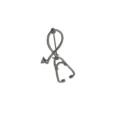 Vintage stethoscope brooch alloy pin doctor medical badge retro fashion clothing decor. - Gunmetal