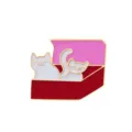 Cute cat enamel pin brooch metal badge cute animal jewellery gift for clothing accessories - Cat