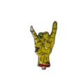 Broche émaillée punk rock en forme de main, pin’s métallique créatif jaune pour hommes et femmes. - Style de Main 1 (Paume Jaune)
