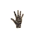Broche main de momie en alliage punk épingle créative noir et or pour hommes femmes. - Style de Main 2 (Momie)