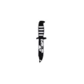 Punk style tactical knife shaped alloy brooch black drip oil badge clothing bag pendant pin - Style 2