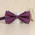 Blue and red striped bow tie, elegant variant for formal shirts and wedding suits. - Romantic Starry Bowtie