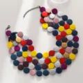 Bohemian multi-layer colorful wooden disc statement necklace for fashion women style - C23-140 Necklace Style