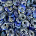Natural lapis lazuli 18mm large hole donut beads Ping An Kou DIY jewelry accessories making supply - Lapis Lazuli 1pc