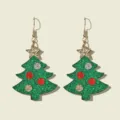 Christmas tree acrylic glitter earrings cute holiday party festival jewelry gift for women - Glitter Christmas Tree Style (HY1203)