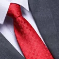 Red geometric pattern formal men necktie business suit accessory high quality fabric wedding tie - D06 Zipper