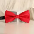 Wine red double layer bow tie men formal wedding bow tie stylish fabric variant access - D15 Bowtie
