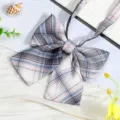 JK Japanese plaid bowtie collar flower school style ribbon bow tie shirt accessory sailor - JK013 White Neon Bow Tie