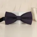 Dark purple patterned bow tie for men, stylish wedding formal accessory variant choice. - Purple Small Plaid Bowtie