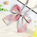 JK Japanese plaid bowtie ribbon collar accessory for sailor uniform blouse, cute preppy style. - JK017 Little Camellia Bow Tie