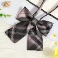 JK Japanese style plaid bowtie dark brown ribbon bow for school uniform shirt accessories - JK021 Song of Polar Night Bow Tie