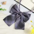 JK Japanese style black plaid bow necktie for school uniform shirt sailor suit accessory - JK034 Immortal Romance Bow Tie