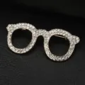 Spilla occhiali strass brillante spilla risvolto cristallo abito badge accessorio dettaglio. - Spilla Occhiali / Scatola regalo / Oro