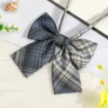 Stylish Japanese JK style plaid bow tie for school uniform sailor shirt collar accessory. - Sun Sea Plaid Bow Tie