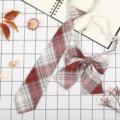Set Cravatta e Fiocco a Quadri Rossi Uniforme JK Scolara Accessori Cosplay Moda - JK020 Principessa Pesce Rosso